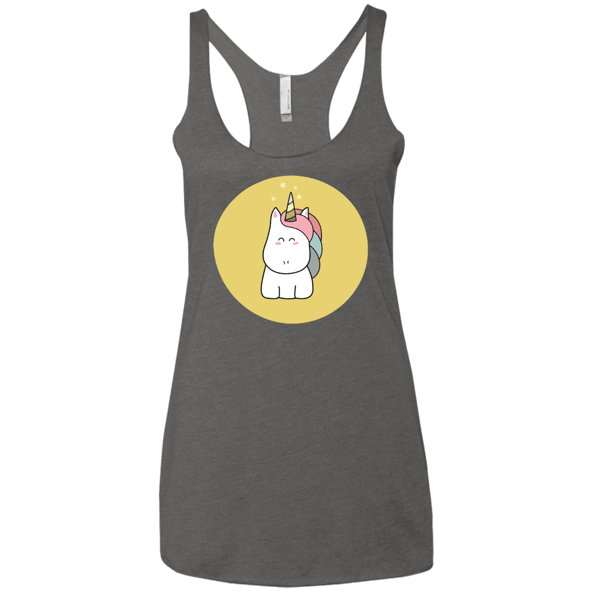 T-Shirts Premium Heather / X-Small Kawaii Unicorn Women's Triblend Racerback Tank