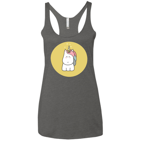 T-Shirts Premium Heather / X-Small Kawaii Unicorn Women's Triblend Racerback Tank