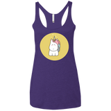 T-Shirts Purple Rush / X-Small Kawaii Unicorn Women's Triblend Racerback Tank