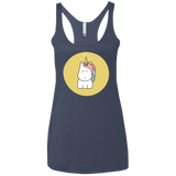 T-Shirts Vintage Navy / X-Small Kawaii Unicorn Women's Triblend Racerback Tank