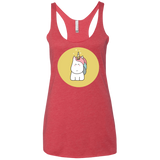 T-Shirts Vintage Red / X-Small Kawaii Unicorn Women's Triblend Racerback Tank