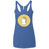 T-Shirts Vintage Royal / X-Small Kawaii Unicorn Women's Triblend Racerback Tank