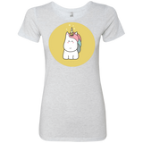 T-Shirts Heather White / S Kawaii Unicorn Women's Triblend T-Shirt