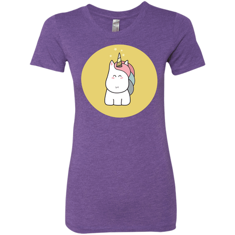 T-Shirts Purple Rush / S Kawaii Unicorn Women's Triblend T-Shirt
