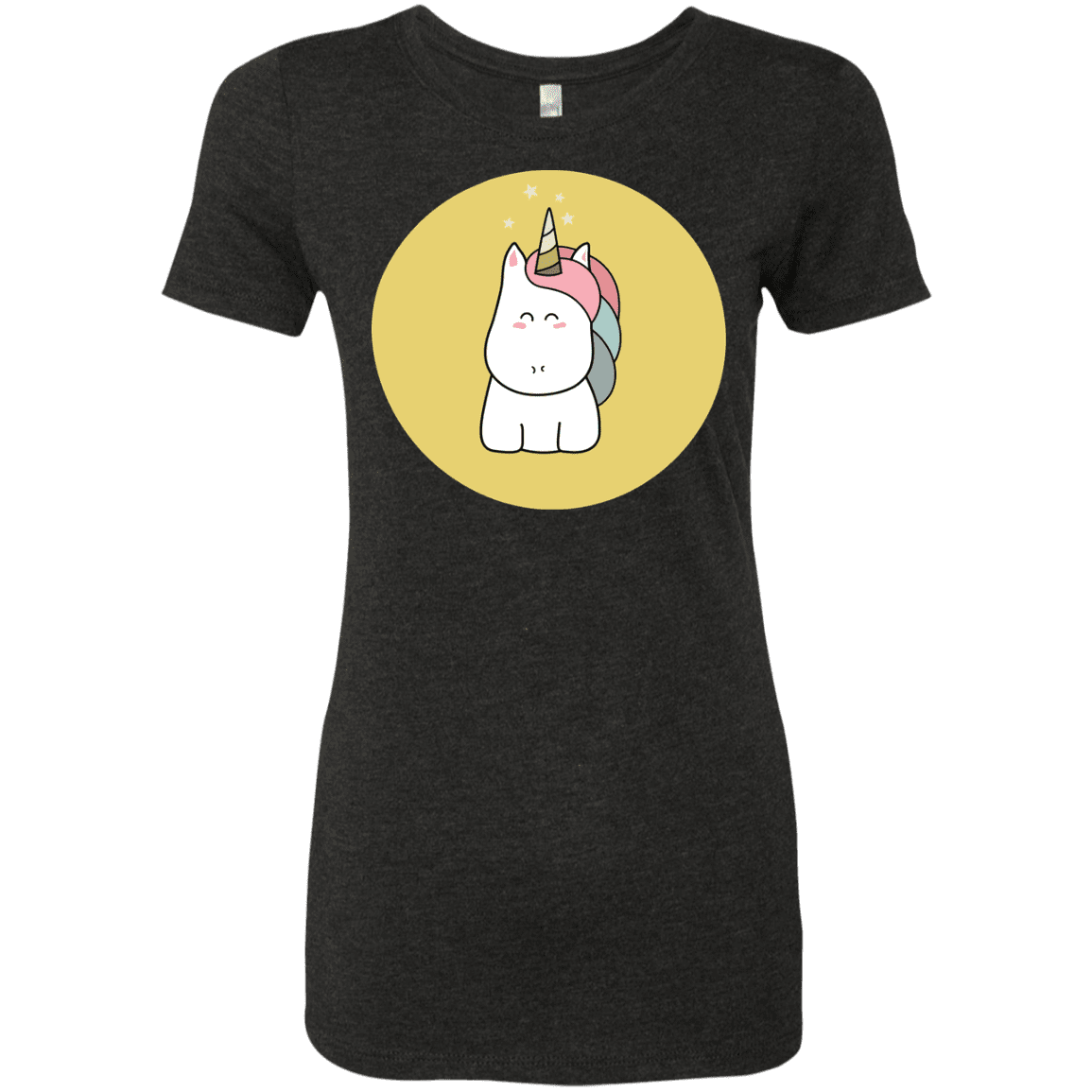 T-Shirts Vintage Black / S Kawaii Unicorn Women's Triblend T-Shirt