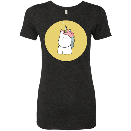 T-Shirts Vintage Black / S Kawaii Unicorn Women's Triblend T-Shirt