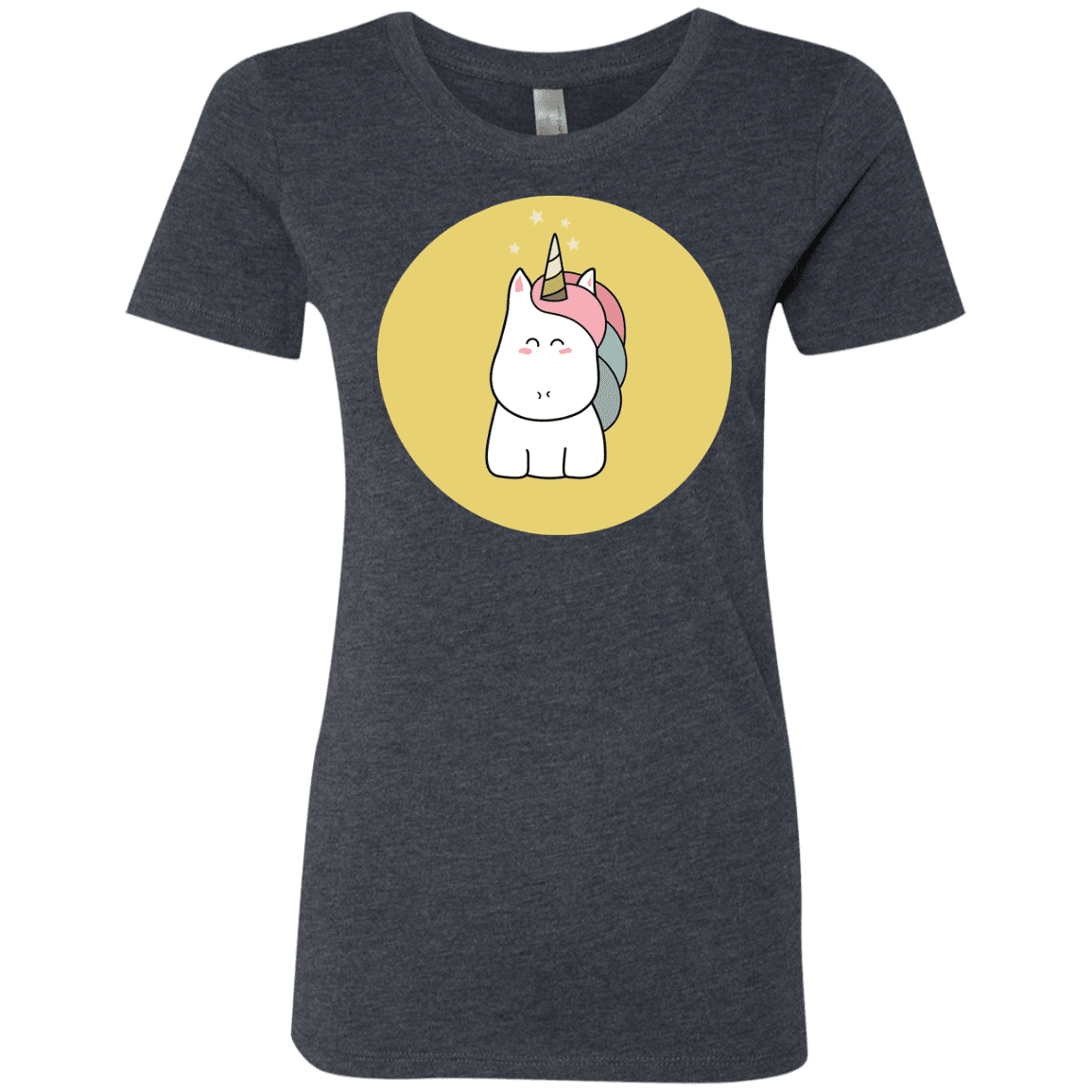 T-Shirts Vintage Navy / S Kawaii Unicorn Women's Triblend T-Shirt