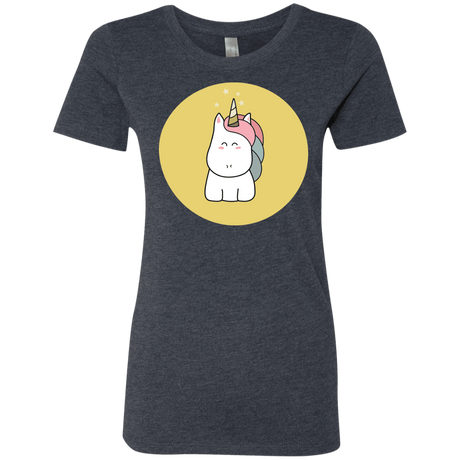 T-Shirts Vintage Navy / S Kawaii Unicorn Women's Triblend T-Shirt