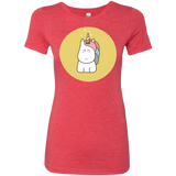 T-Shirts Vintage Red / S Kawaii Unicorn Women's Triblend T-Shirt