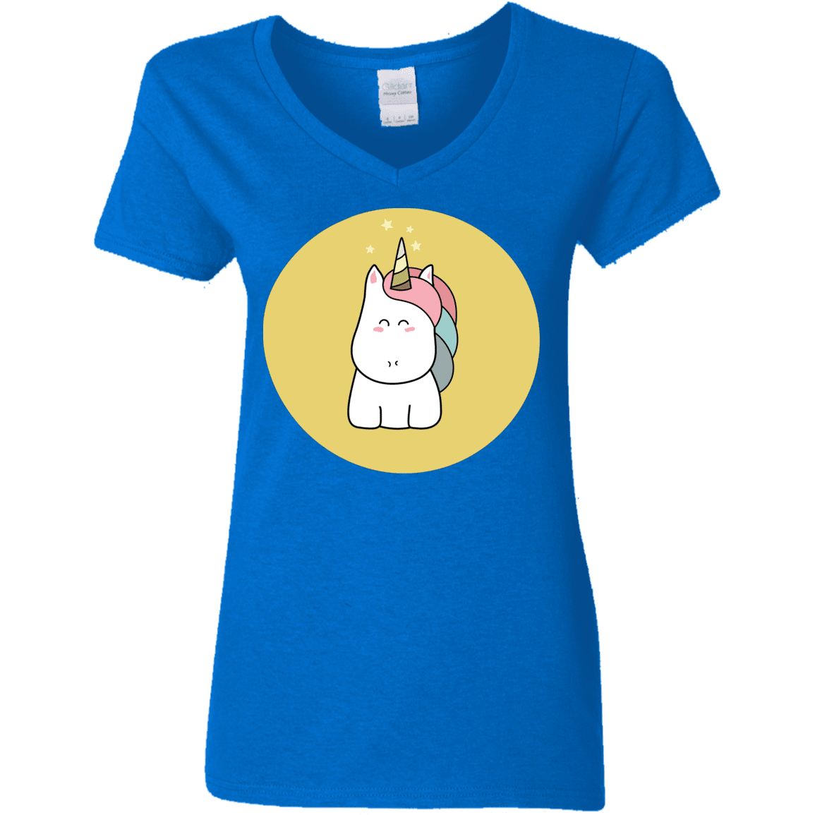 T-Shirts Royal / S Kawaii Unicorn Women's V-Neck T-Shirt