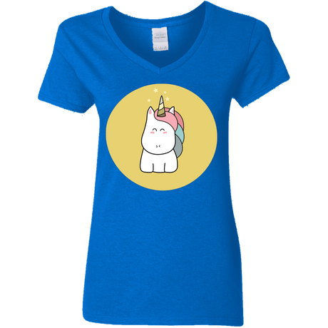 T-Shirts Royal / S Kawaii Unicorn Women's V-Neck T-Shirt