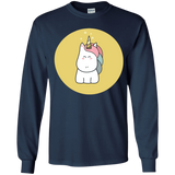 T-Shirts Navy / YS Kawaii Unicorn Youth Long Sleeve T-Shirt