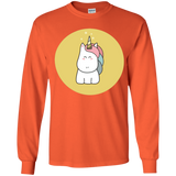 T-Shirts Orange / YS Kawaii Unicorn Youth Long Sleeve T-Shirt