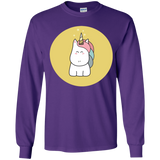 T-Shirts Purple / YS Kawaii Unicorn Youth Long Sleeve T-Shirt