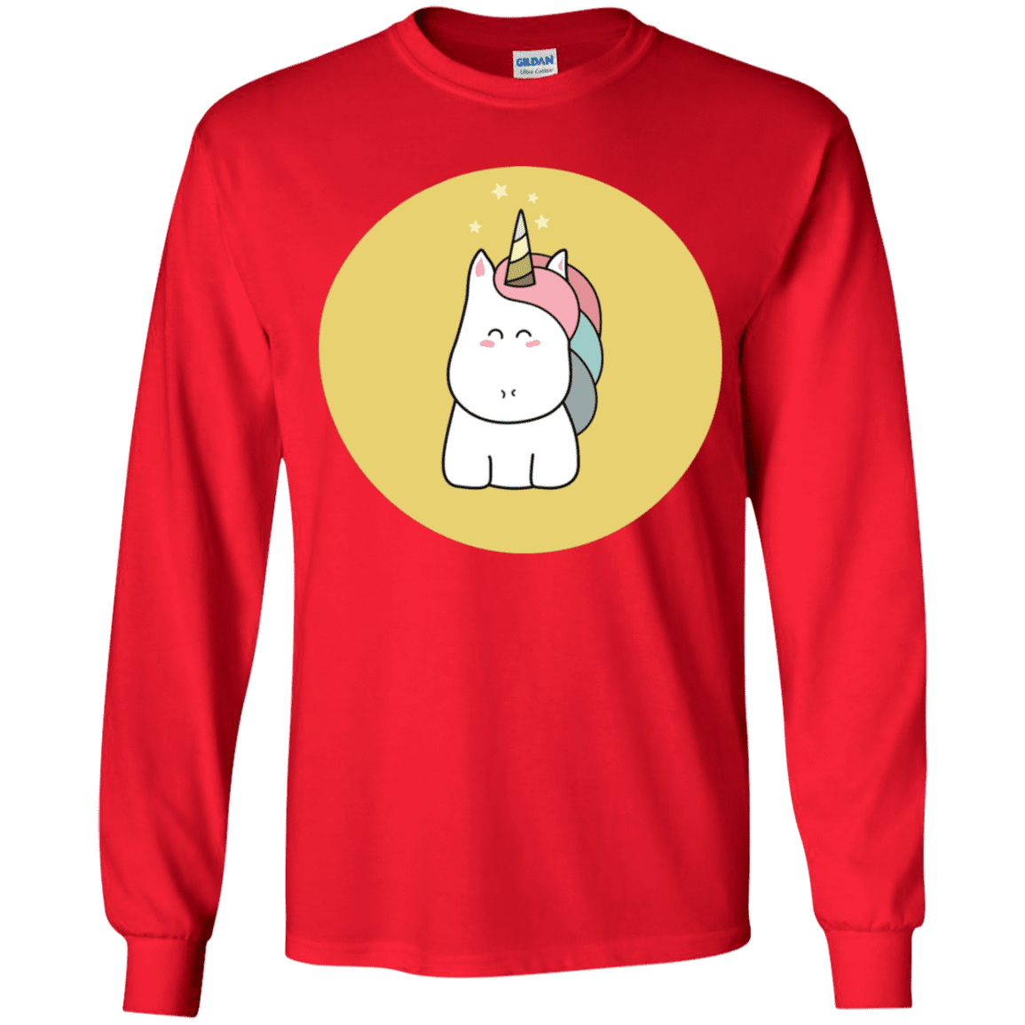 T-Shirts Red / YS Kawaii Unicorn Youth Long Sleeve T-Shirt