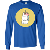 T-Shirts Royal / YS Kawaii Unicorn Youth Long Sleeve T-Shirt