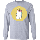 T-Shirts Sport Grey / YS Kawaii Unicorn Youth Long Sleeve T-Shirt