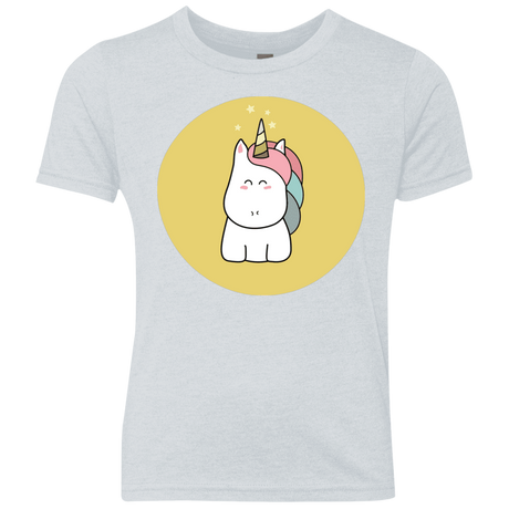 T-Shirts Heather White / YXS Kawaii Unicorn Youth Triblend T-Shirt