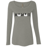 T-Shirts Venetian Grey / Small Kawaii Women's Triblend Long Sleeve Shirt