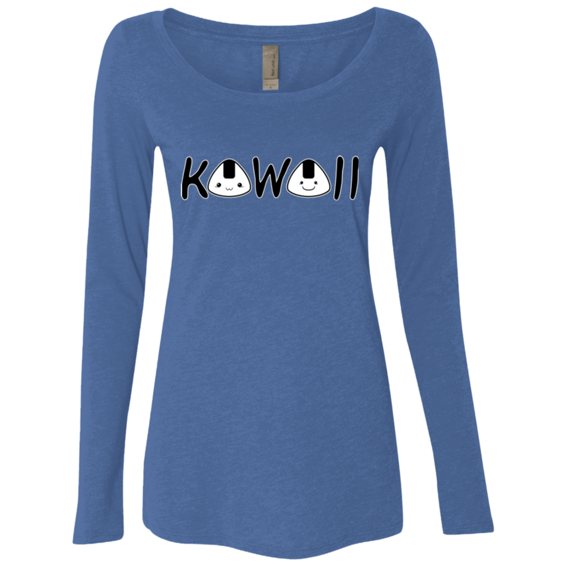 T-Shirts Vintage Royal / Small Kawaii Women's Triblend Long Sleeve Shirt