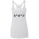 T-Shirts Heather White / X-Small Kawaii Women's Triblend Racerback Tank