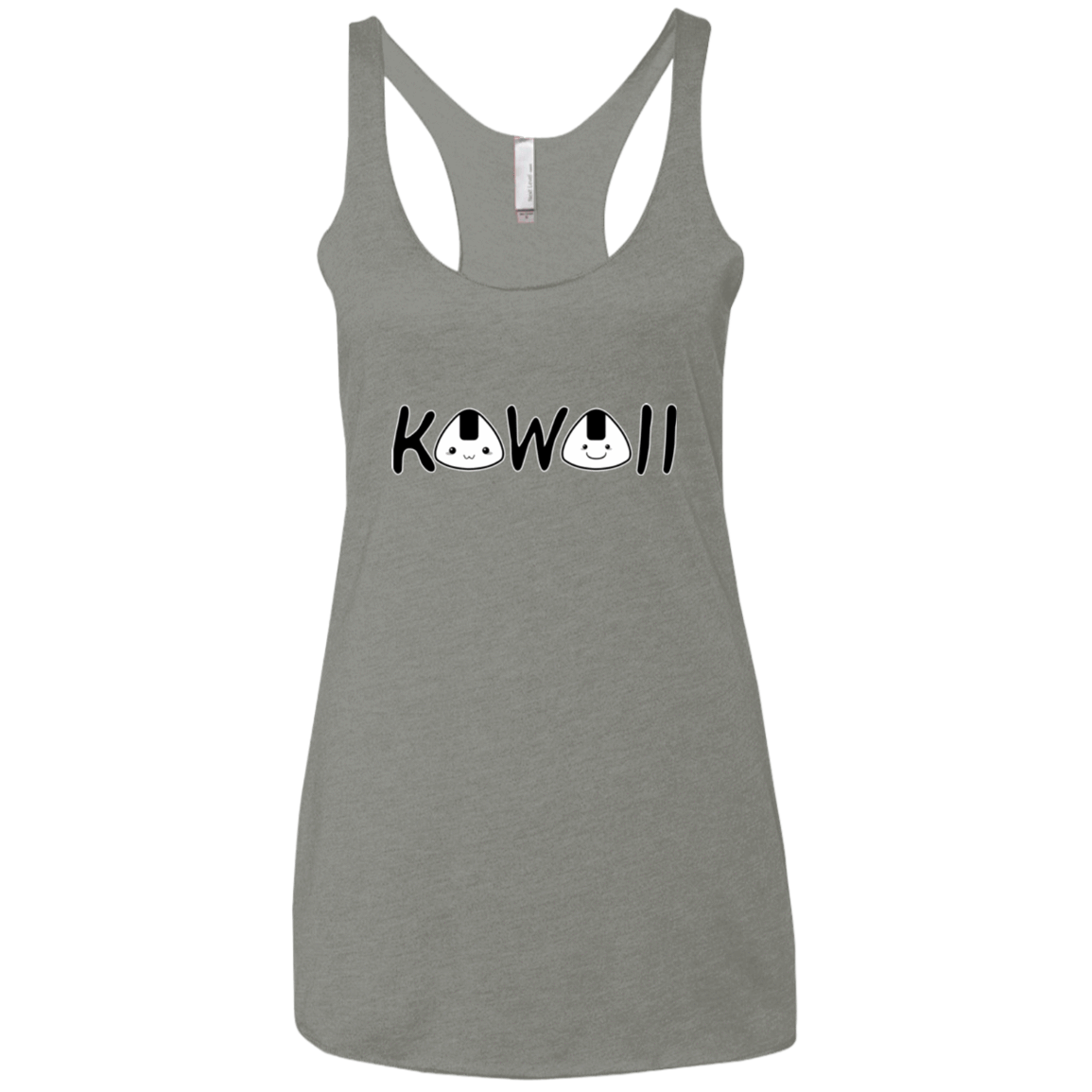 T-Shirts Venetian Grey / X-Small Kawaii Women's Triblend Racerback Tank