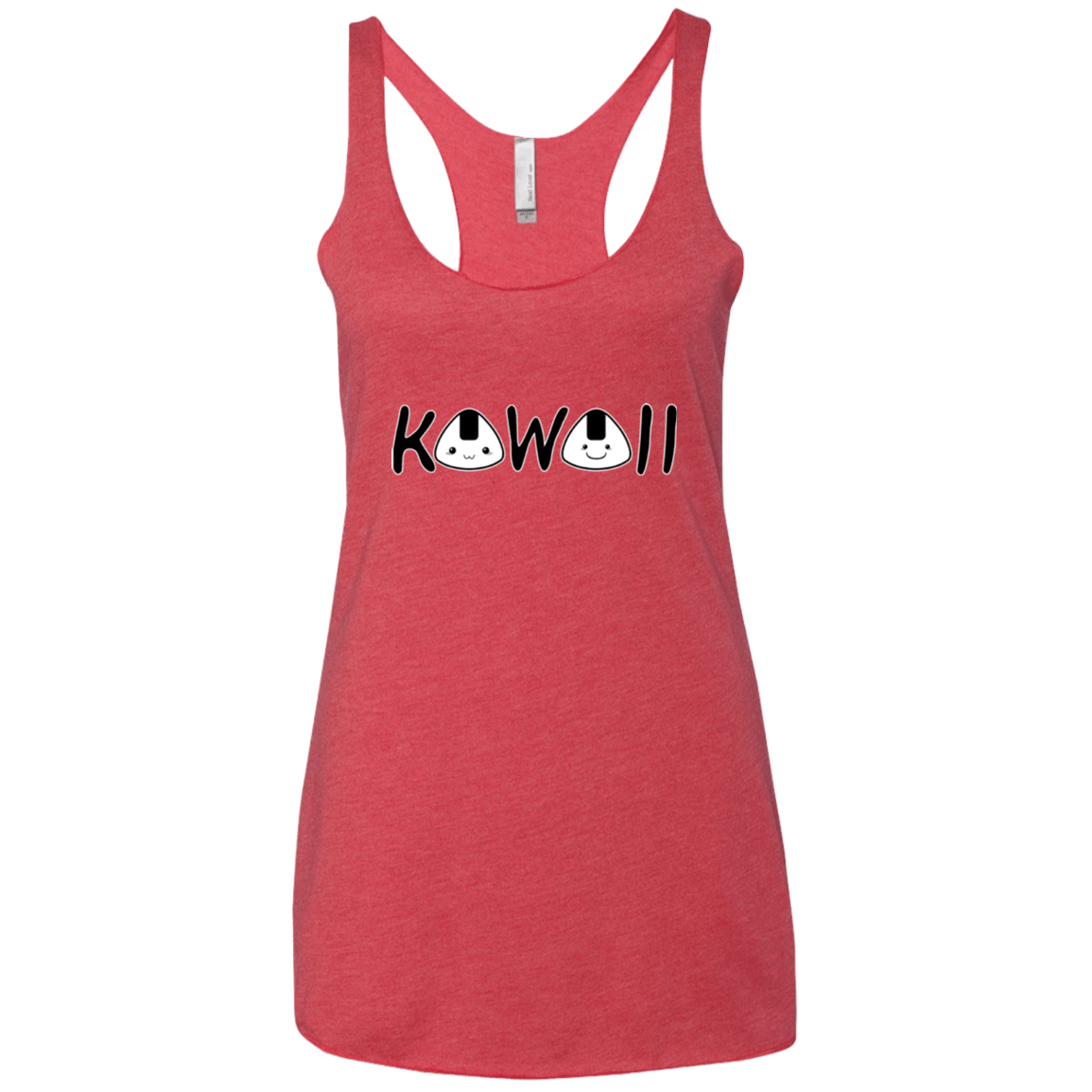 T-Shirts Vintage Red / X-Small Kawaii Women's Triblend Racerback Tank