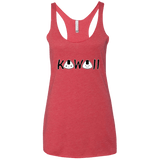 T-Shirts Vintage Red / X-Small Kawaii Women's Triblend Racerback Tank