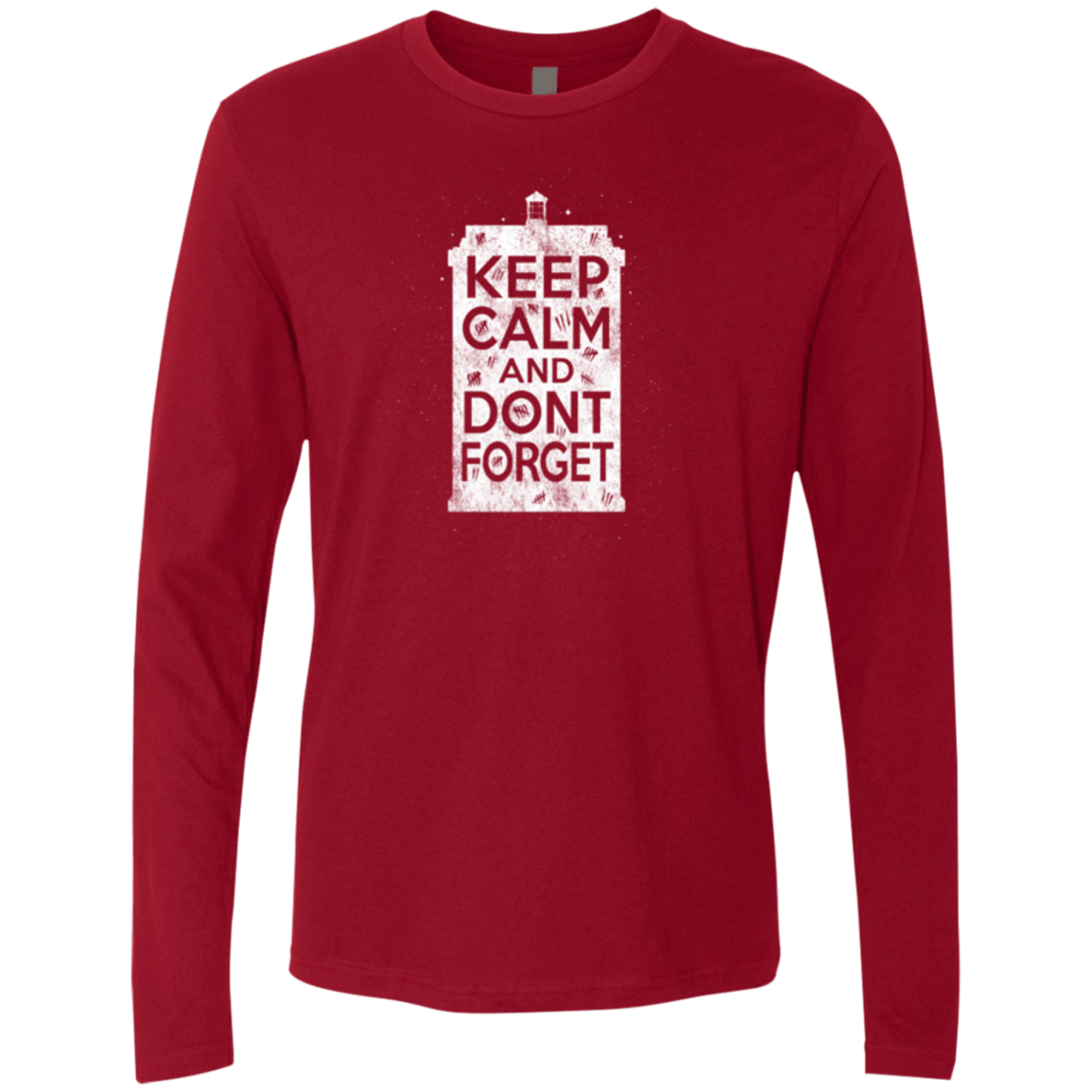 T-Shirts Cardinal / Small KCDF Tardis Men's Premium Long Sleeve