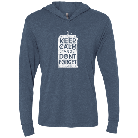 T-Shirts Indigo / X-Small KCDF Tardis Triblend Long Sleeve Hoodie Tee