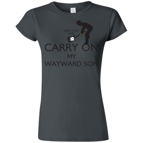 T-Shirts Charcoal / S Keep Calm and Carry On My Wayward Son! Junior Slimmer-Fit T-Shirt