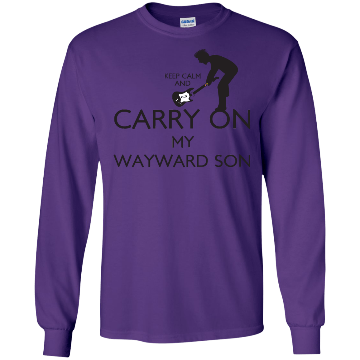 T-Shirts Purple / S Keep Calm and Carry On My Wayward Son! Men's Long Sleeve T-Shirt