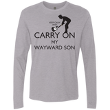 T-Shirts Heather Grey / S Keep Calm and Carry On My Wayward Son! Men's Premium Long Sleeve