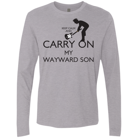 T-Shirts Heather Grey / S Keep Calm and Carry On My Wayward Son! Men's Premium Long Sleeve
