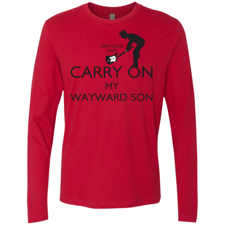 T-Shirts Red / S Keep Calm and Carry On My Wayward Son! Men's Premium Long Sleeve