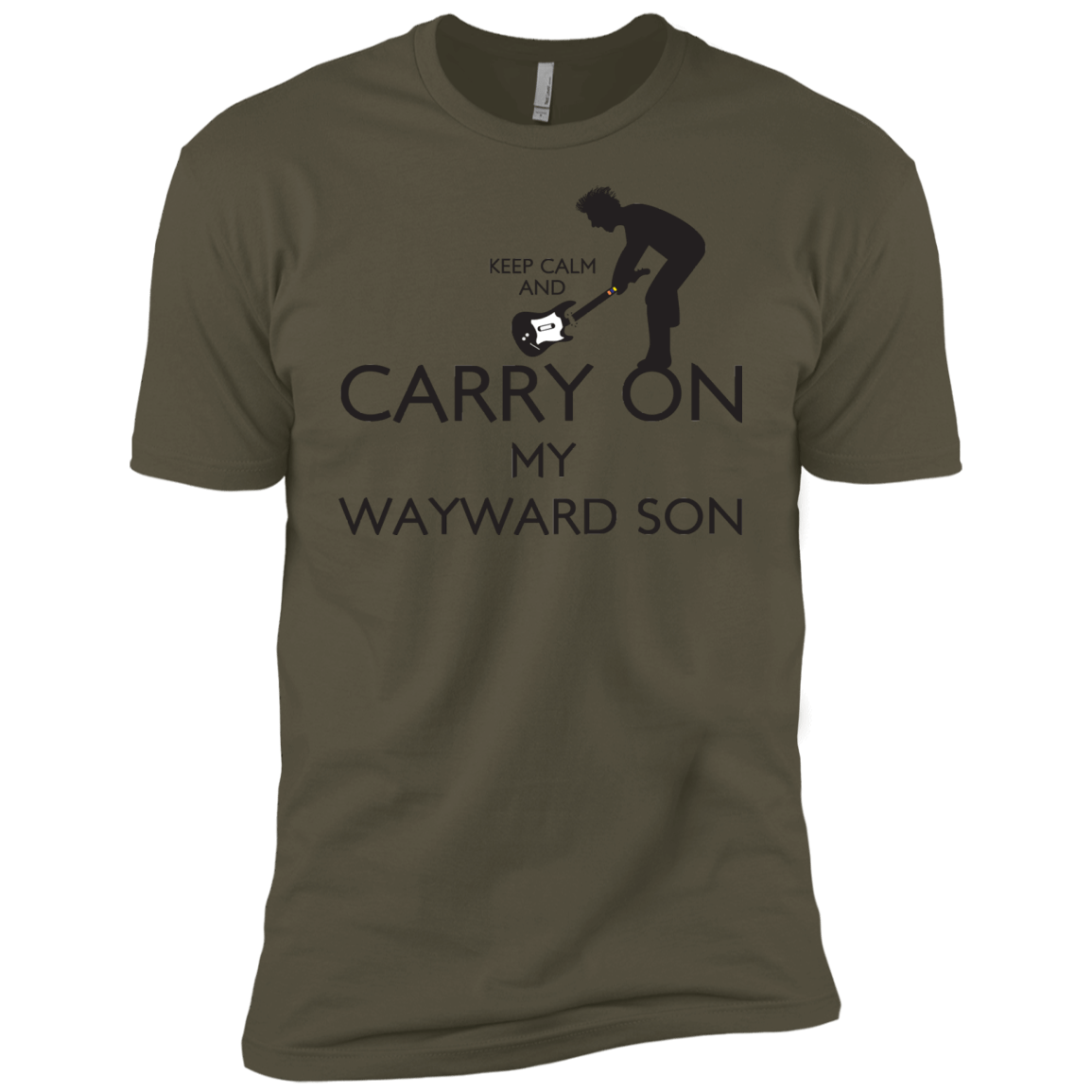 T-Shirts Military Green / X-Small Keep Calm and Carry On My Wayward Son! Men's Premium T-Shirt