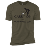 T-Shirts Military Green / X-Small Keep Calm and Carry On My Wayward Son! Men's Premium T-Shirt