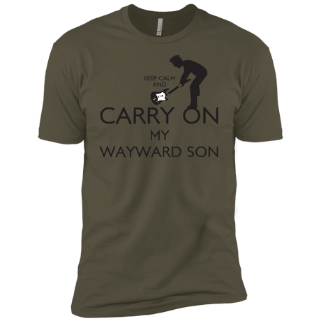 T-Shirts Military Green / X-Small Keep Calm and Carry On My Wayward Son! Men's Premium T-Shirt