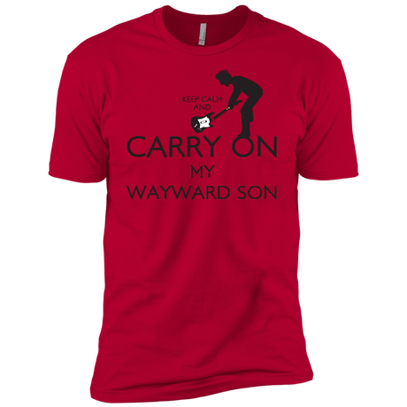 T-Shirts Red / X-Small Keep Calm and Carry On My Wayward Son! Men's Premium T-Shirt