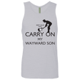 T-Shirts Heather Grey / S Keep Calm and Carry On My Wayward Son! Men's Premium Tank Top