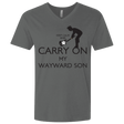 T-Shirts Heavy Metal / X-Small Keep Calm and Carry On My Wayward Son! Men's Premium V-Neck