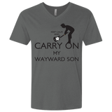 T-Shirts Heavy Metal / X-Small Keep Calm and Carry On My Wayward Son! Men's Premium V-Neck