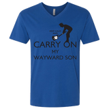 T-Shirts Royal / X-Small Keep Calm and Carry On My Wayward Son! Men's Premium V-Neck