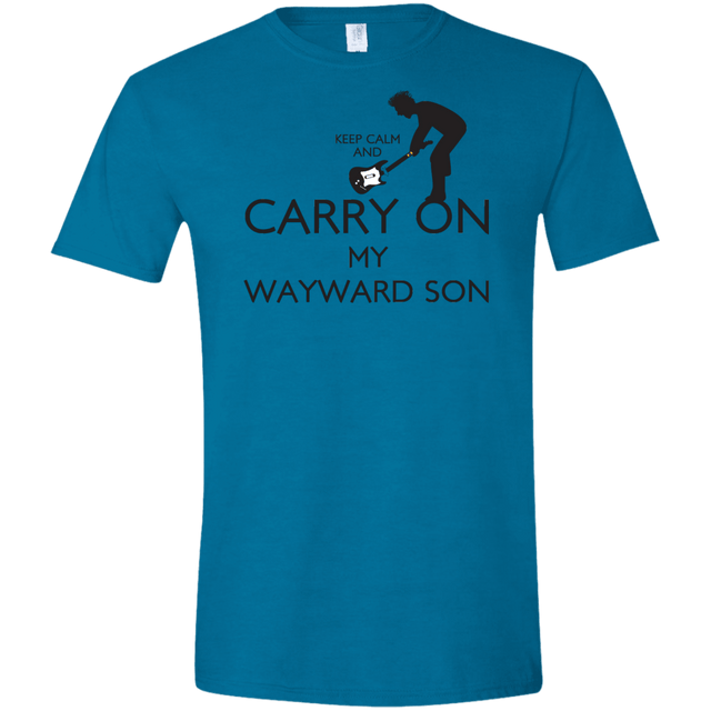 T-Shirts Antique Sapphire / S Keep Calm and Carry On My Wayward Son! Men's Semi-Fitted Softstyle