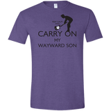 T-Shirts Heather Purple / S Keep Calm and Carry On My Wayward Son! Men's Semi-Fitted Softstyle