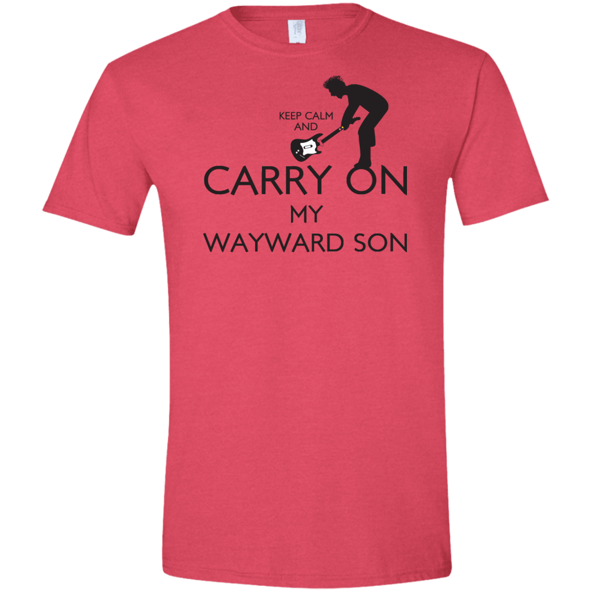 T-Shirts Heather Red / S Keep Calm and Carry On My Wayward Son! Men's Semi-Fitted Softstyle