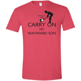 T-Shirts Heather Red / S Keep Calm and Carry On My Wayward Son! Men's Semi-Fitted Softstyle