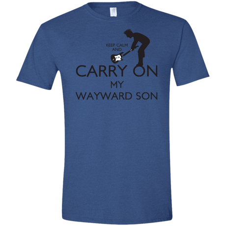T-Shirts Heather Royal / X-Small Keep Calm and Carry On My Wayward Son! Men's Semi-Fitted Softstyle