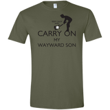 T-Shirts Military Green / S Keep Calm and Carry On My Wayward Son! Men's Semi-Fitted Softstyle