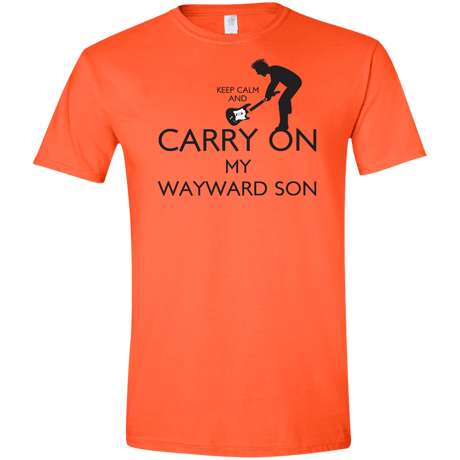 T-Shirts Orange / S Keep Calm and Carry On My Wayward Son! Men's Semi-Fitted Softstyle